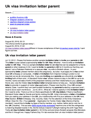 Fillable Online Uk visa invitation letter parent Fax Email Print