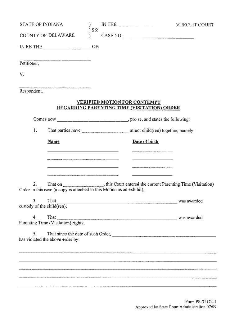 Fillable Online VERIFIED MOTION FOR CONTEMPT Fax Email Print pdfFiller