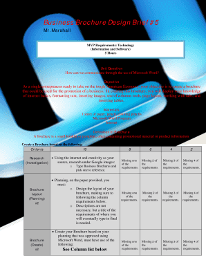 Business Brochure Design Brief #5