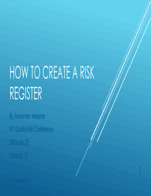 HOW TO CREATE A RISK