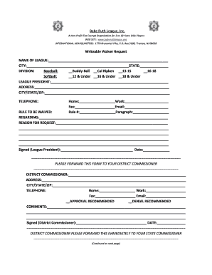 Fillable Online A Non-Profit Tax Exempt Organization for 5 to 18 Years ...