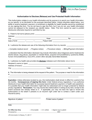 fillable online authorization to disclose release and use amc form 140