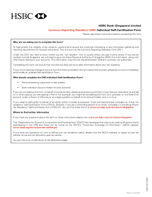 HSBC CRS Individual Self-Certification Form