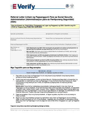 Referral Letter for Social Security Administration
