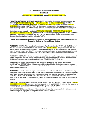 COLLABORATIVE RESEARCH AGREEMENT
