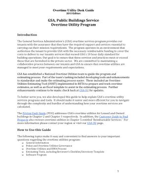 Fillable Online Overtime Utility Desk Guide Fax Email Print