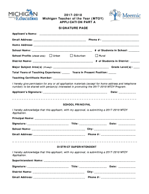 Michigan Teacher of the Year (MTOY)