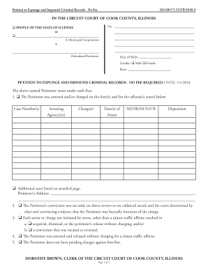 Petition to Expunge and Impound Criminal Records