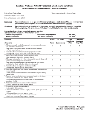 Escala de Avaliao NICHQ Vanderbilt