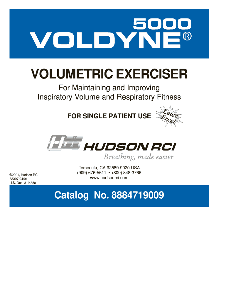 Fillable Online VOLUMETRIC EXERCISER Fax Email Print pdfFiller