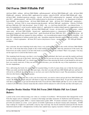 Dd Form 2860 Printable