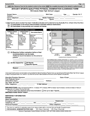 sports physical form aafp
Fillable Online 13-13 SPORTS QUALIFYING PHYSICAL ... sports physical form aafp
Fillable Online 13-13 SPORTS QUALIFYING PHYSICAL ...