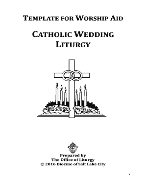 Catholic Wedding Liturgy Template