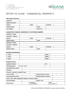 Offer To Lease Commercial Property Edit Fill Print Download Online Templates In Word Pdf Offer To Lease Commercial Property Template