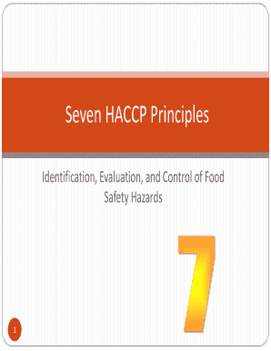 Fillable Online Seven HACCP Principles Fax Email Print - pdfFiller