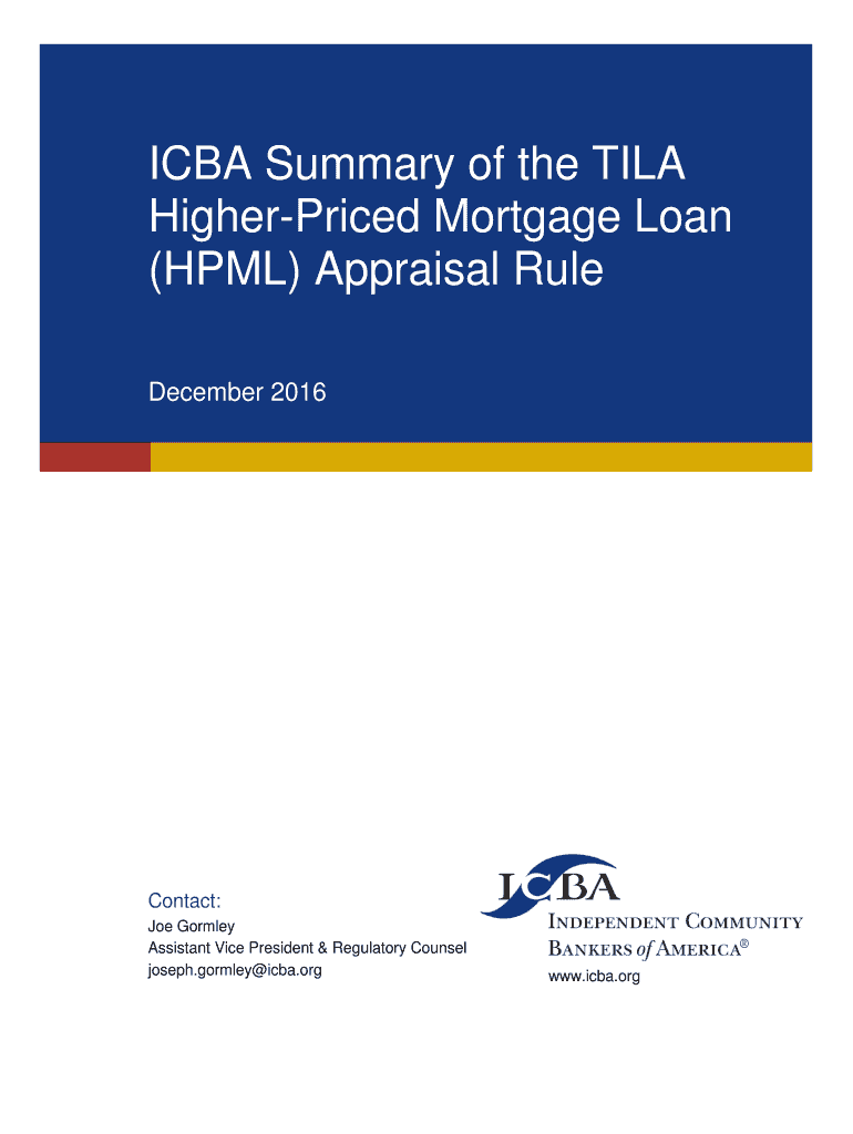 Fillable Online HigherPriced Mortgage Loan Fax Email Print pdfFiller