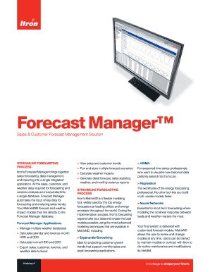 Fillable Online Forecast Manager Fax Email Print - pdfFiller