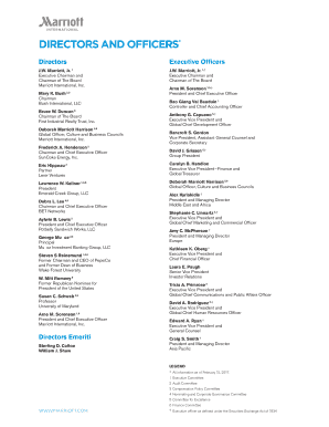 Fillable Online Directors and Officers* Fax Email Print - pdfFiller
