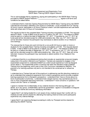 Participation Agreement and Registration Form