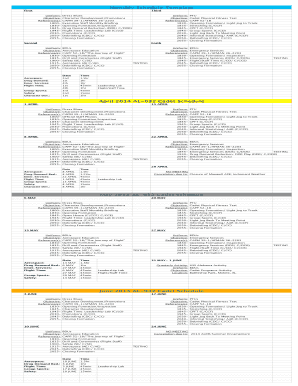 Fillable Online Monthly Schedule Template Fax Email Print - pdfFiller