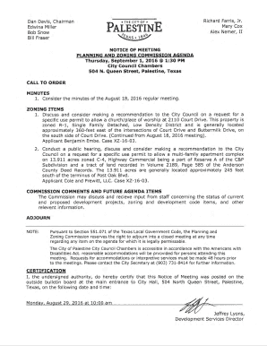 Fillable Online Planning and Zoning - City of Palestine Fax Email Print