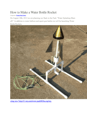 Fillable Online How to Make a Water Bottle Rocket Fax Email Print ...