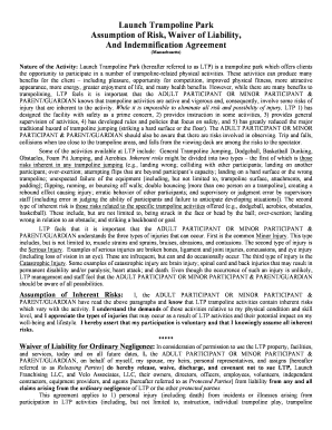 Launch Trampoline Park Waiver of Liability