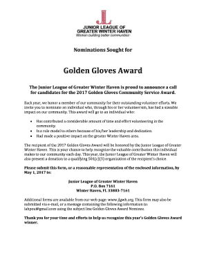 Golden Gloves Award