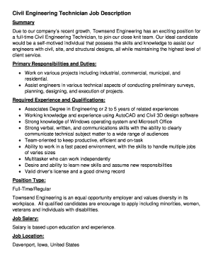 civil engineering technician jobs