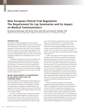 Fillable Online New European Clinical Trial Regulation: Fax Email Print