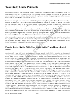 Fillable Online Download and Read Teas Study Guide Printable Fax Email ...