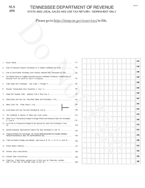 Fillable Online STATE AND LOCAL SALES AND USE TAX RETURN - WORKSHEET ...