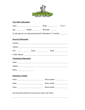 Your Dogs Information