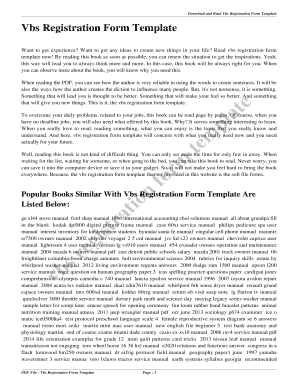 Fillable Online Download and Read Vbs Registration Form Template Fax ...