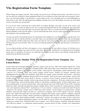 Fillable Online Vbs Registration Form Template Fax Email Print - pdfFiller