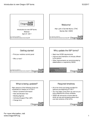 Fillable Online Introduction to new Oregon ISP forms Fax Email Print ...