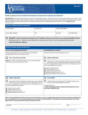 Payroll Deduction Authorization Form