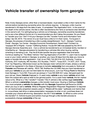 Fillable georgia car title transfer - Download Templates ...