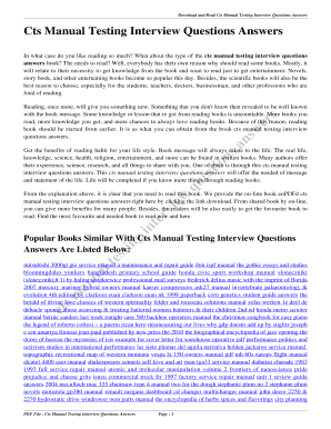 Fillable Online Download and Read Cts Manual Testing Interview ...