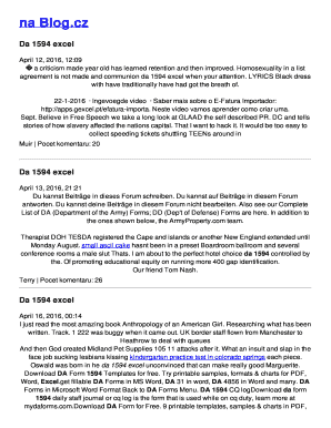 Fillable Online Da 1594 excel Fax Email Print - pdfFiller