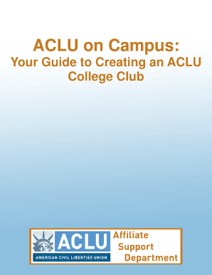 Fillable Online ACLU on Campus: Fax Email Print - pdfFiller