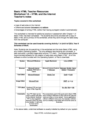 Fillable Online Basic HTML Teacher Resources Fax Email Print - pdfFiller