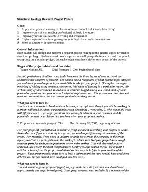 Fillable Online www4 uwm Structural Geology Research Project Poster