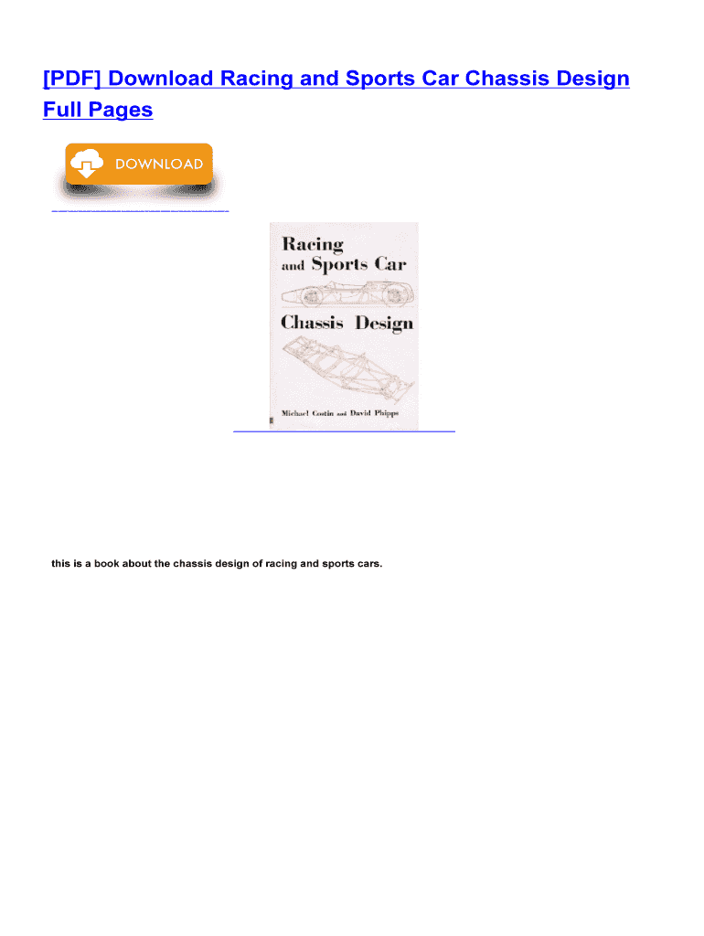 Fillable Online PDF Download Racing and Sports Car Chassis Design Fax
