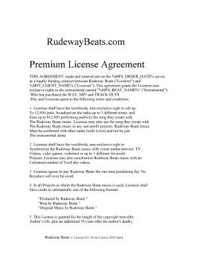 RudewayBeats Premium License Agreement