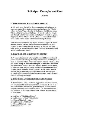 Fillable Online T-Scripts: Examples and Uses Fax Email Print - pdfFiller