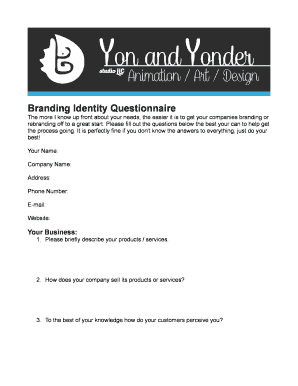 Branding Identity Questionnaire