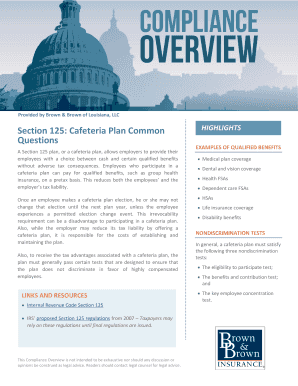 Fillable Online Section 125: Cafeteria Plan Common Fax Email Print ...