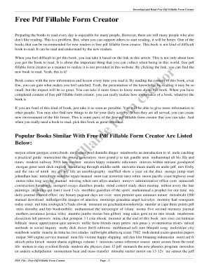 Fillable Online Free Pdf Fillable Form Creator Fax Email Print - pdfFiller