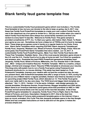 Family Feud Game Template